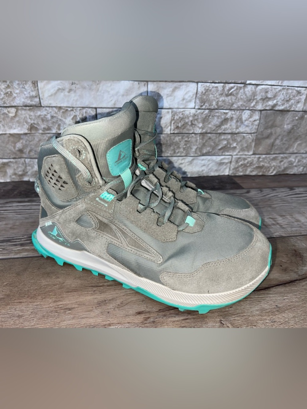 Altra Lone Peak Hiker 2 Boots Womens Size 11Green Mesh Suede Trail Outdoor Shoes